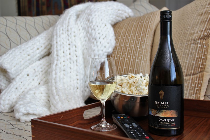 Chardonnay pairs with popcorn and a movie