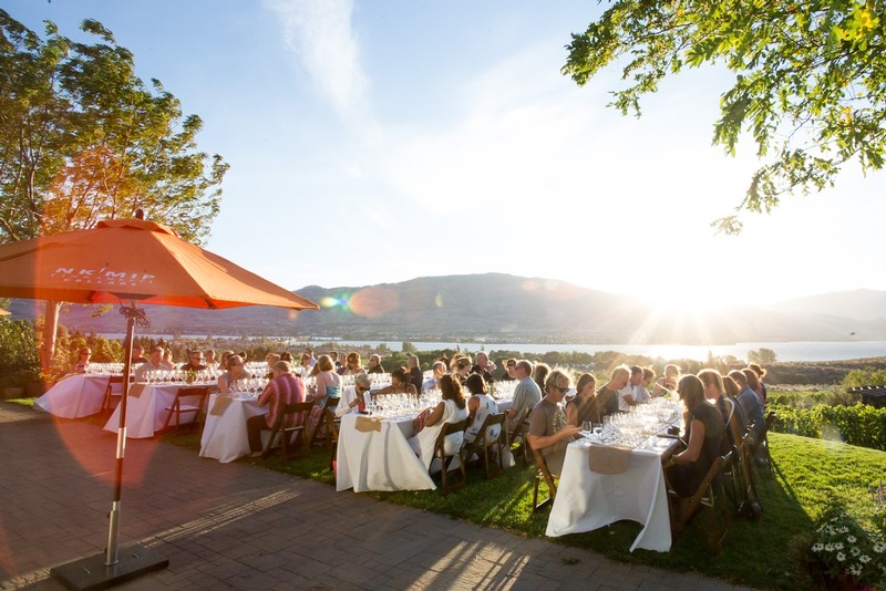 elements dinner on the patio at nkmip cellars osoyoos bc