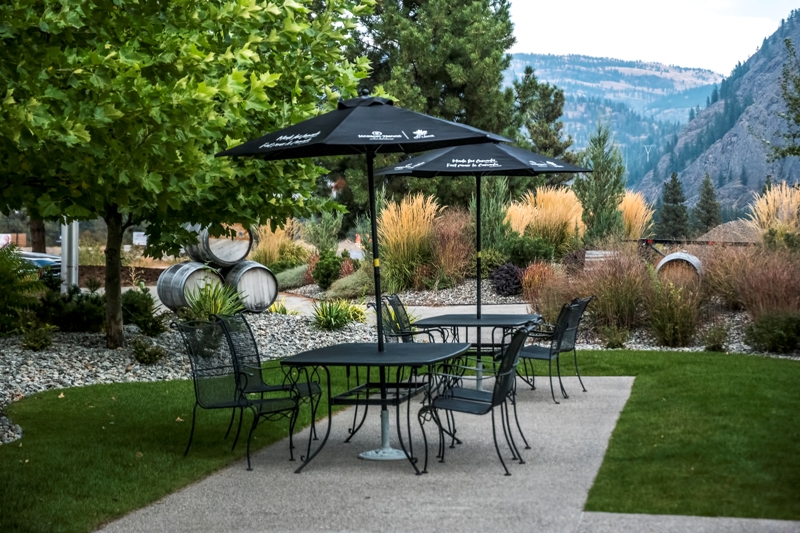 picnic on the patio at jackson triggs estate winery in oliver