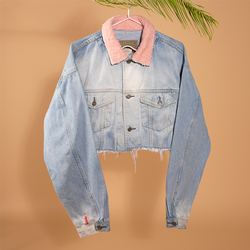 The real find - reworked cropped denim jacket