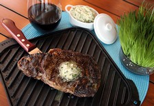 Grilled Ribeye With Blue Cheese Butter