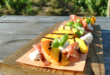 Peach And Prosciutto Salad With Ricotta & Basil